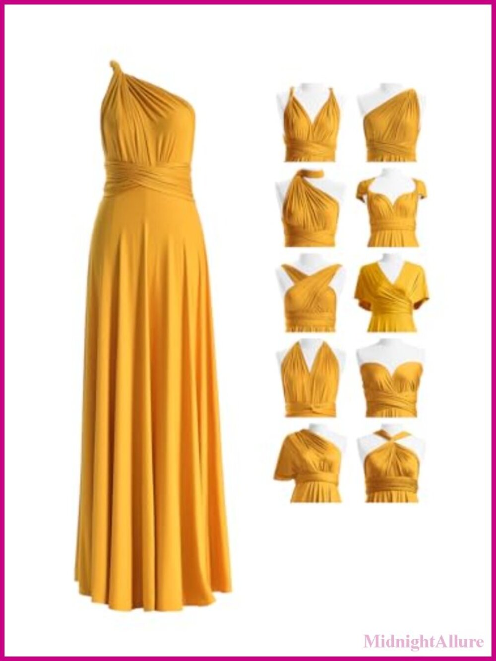 Convertible Infinity Maxi Dress Bridesmaid Multi-Way Wrap Formal